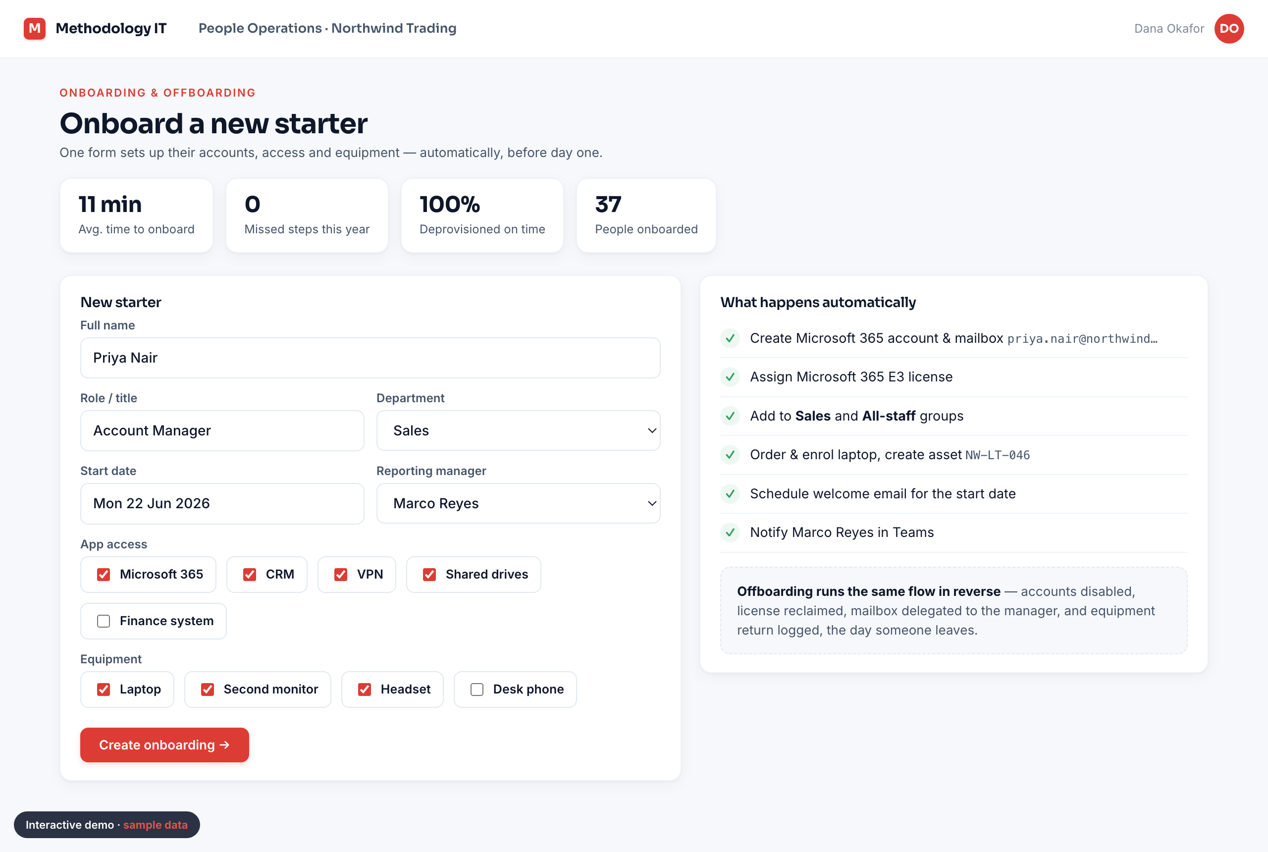 Onboarding & Offboarding demo